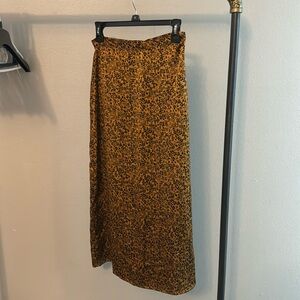 Forever 21 floral satin bias skirt